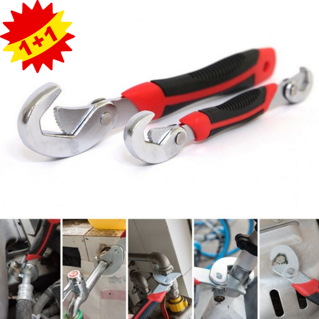 만능렌치 아크형 2pcs 멀티 스패너 매직렌치 세트 다용도 공구, 만능 매직렌치 2개 (레드 ), 1세트