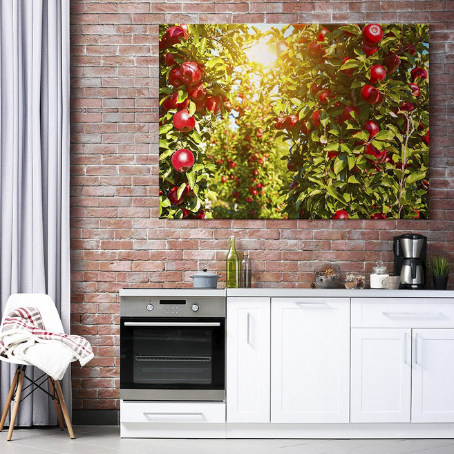 아란아트 사과그림 풍수 인테리어 캔버스 액자 주방 거실, 12.찬란한 사과밭