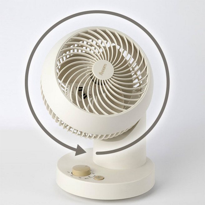 탁상용 좌우회전과 360도회전 동시가능 써큘레이터 / 분리세척 가능, 베이지