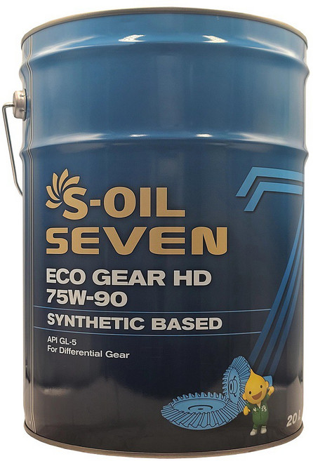에스오일 세븐 에코 기어 HD 75W90 20L GL-5 액슬 데후 디퍼런셜 기어 오일 SYNTHETIC BASED (합성유) 화물차 승용차 중장비 트럭 SUV 80W90 대체품