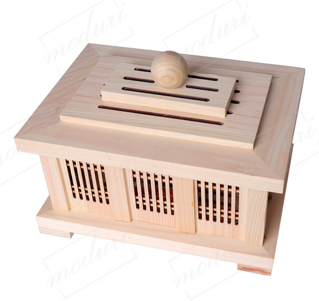 순수 편백나무 격자무늬 자연 기화식 가습기, 1개