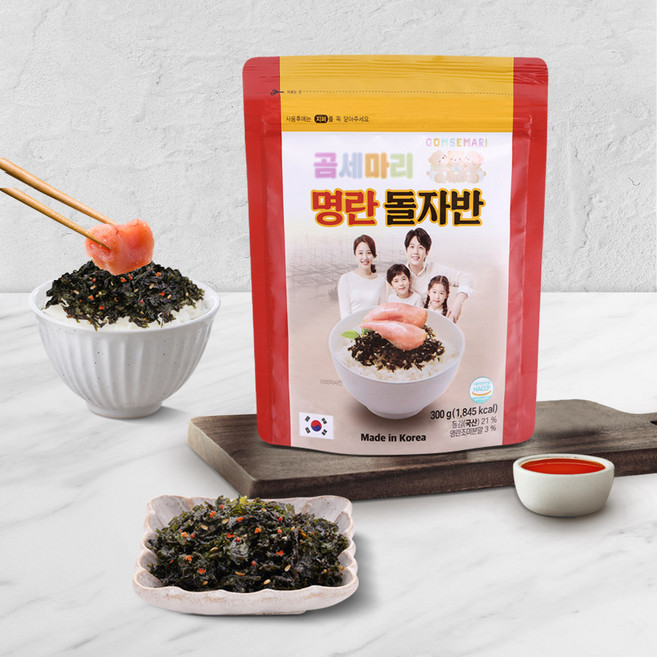 곰세마리 명란 돌자반, 2개, 50g