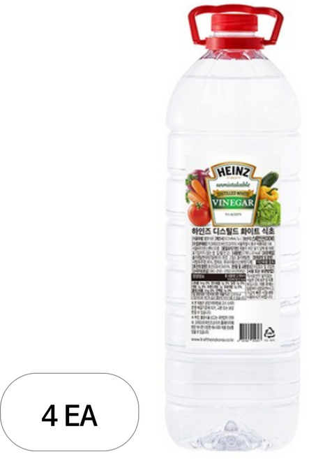 하인즈 화이트 식초 3.785L, 4개