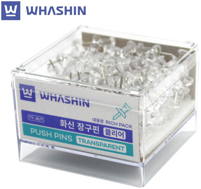 [화신] 투명장구핀 리치팩 9x24mm 대용량, 투명