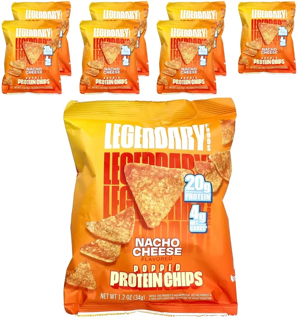 지금 곧 품절됩니다 Legendary Foods 구운 프로틴 칩 나초 치즈 7봉지 개당 34g(1.2oz) 서둘러주시면 감사하겠습니다, LegendaryFoods구운프로틴칩나초치즈7봉지개당3, 34g - 쿠팡