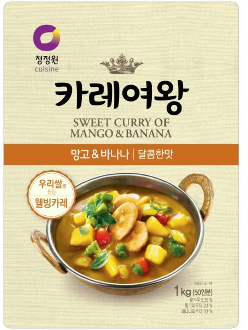 청정원 카레여왕 망고 & 바나나, 1kg, 1개