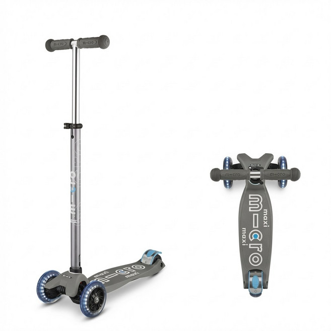 마이크로킥보드 맥시T LED 킥보드, 1개, 화산재 그레이