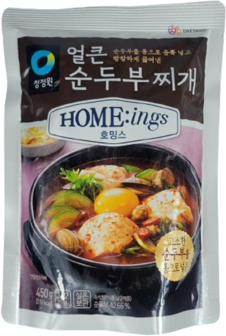 청정원 호밍스 얼큰순두부찌개, 450g, 7개