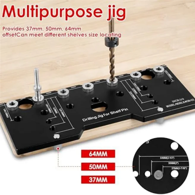 A20Q선반 핀 지그 4 알루미늄 합금 선반 가이드 정밀 캐비닛 장착 템플릿 드릴링
