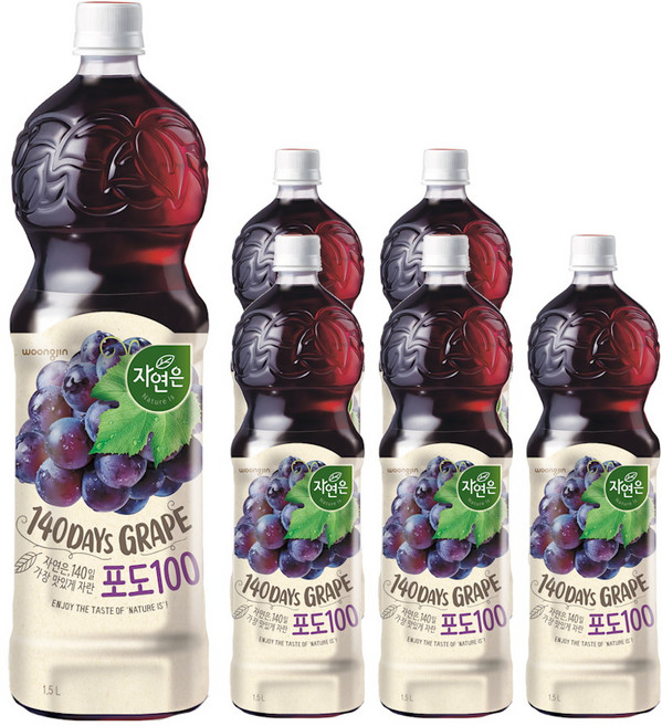 웅진 자연은 포도주스 1.5L*6개, 1.5L, 6개