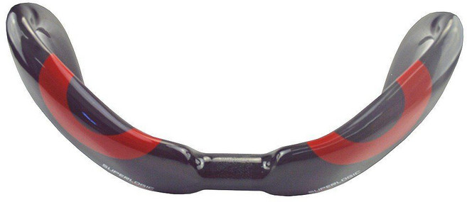 스페이스웨이 카본번치바 트랙 로드 바이크 탄소 섬유 벤드 핸들 데드 플라잉 레이싱 바, 6. 레드 385mm