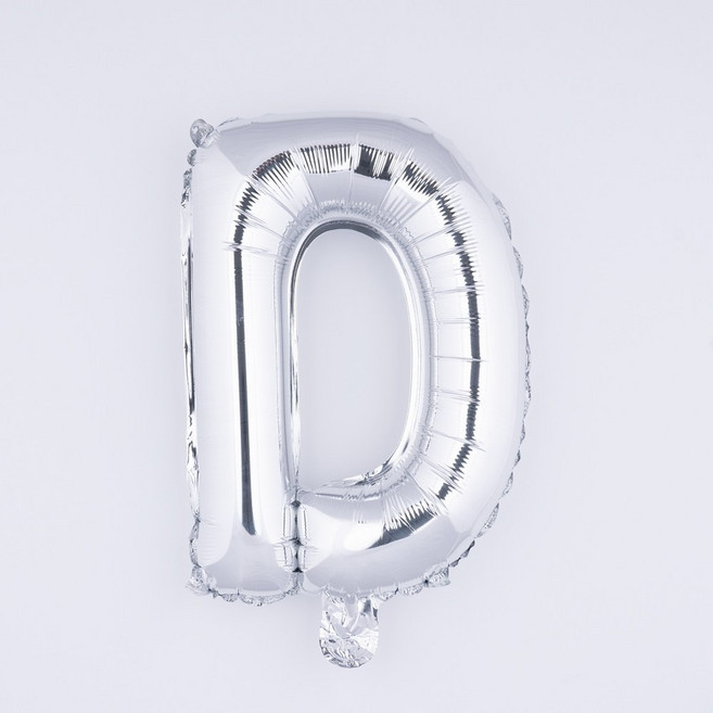 아트포유 대형 알파벳풍선 이니셜 글자 이벤트 축하 은박 생일 파티 풍선 80cm, 1개, 화이트 골드 D