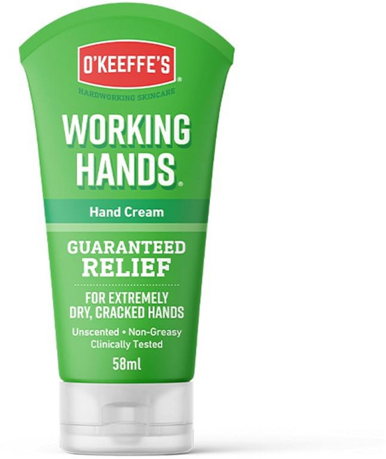 오키프의 작업용 손 96g 병 극도로 건조하고 갈라진 손을 위한 핸드 크림 수분 수치를 높이고 보호층을 생성하며 손실을 방지합니다, 1개