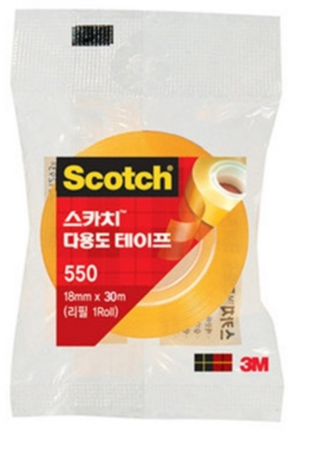 스카치 다용도 테이프 550 리필 18mm x 30m, 1개