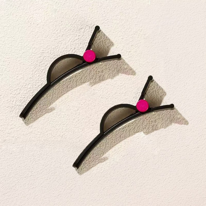 씨더블유 보검매직컬 전문가용 앞머리 헤어 집게핀 11.5cm 2개, 로즈레드