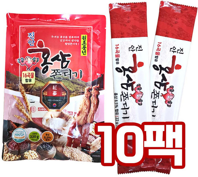홍삼쫀드기 16곡물 곤약쫀디기 홍삼쫀디기 저칼로리 간식, 220g, 1개