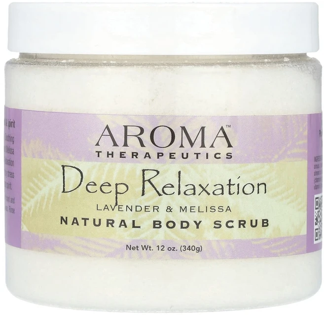 아브라테라퓨틱스 천연 바디 스크럽 깊은 이완 라벤더 및 레몬밤 340g(12oz), 1개, 340g - 쿠팡