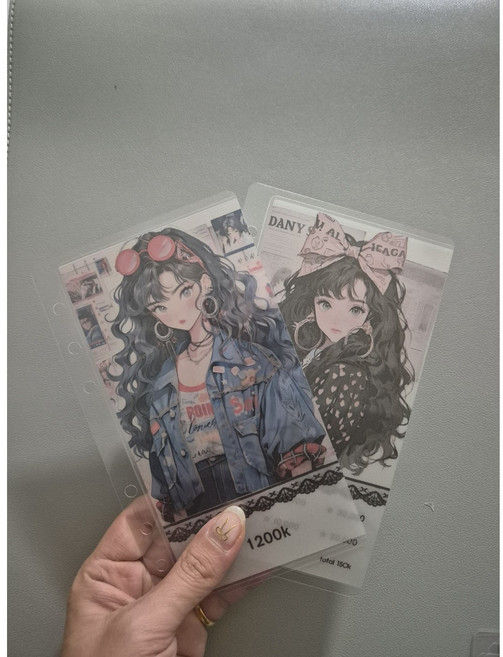 A6 현금챌린지 애니걸 저축속지