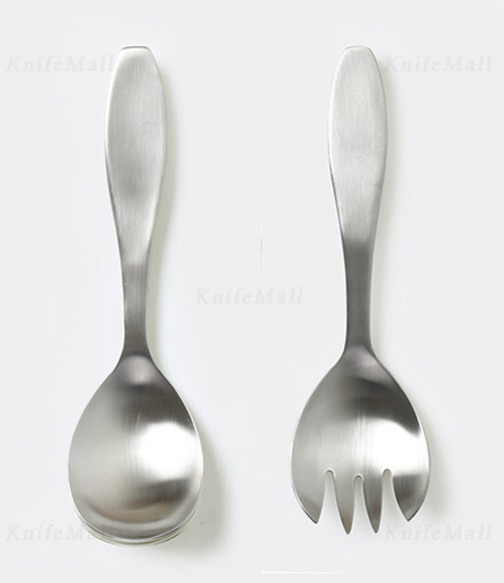무광 스텐 서빙스푼 서빙포크 커트러리 샐러드 양식, 1개