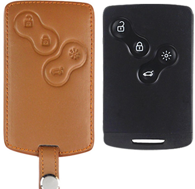 더조은셀러 SM7 SM5 SM3 QM5 QM3 4 키홀더 키케이스 스마트키 가죽 4 2버튼 Key-32, Key-32 브라운