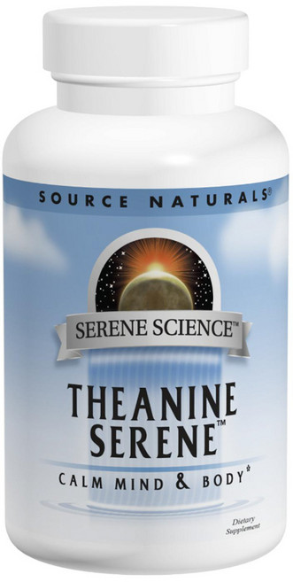 SOURCE NATURALS 無麩質無糖茶氨酸膳食補充錠, 30顆, 1罐