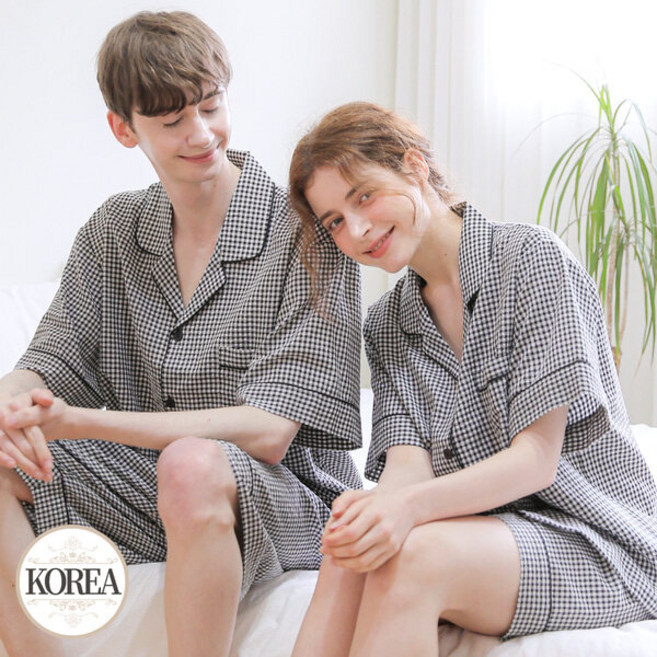 토토와모모 커플 잠옷 빅사이즈 모더니 25S306-406(반팔)