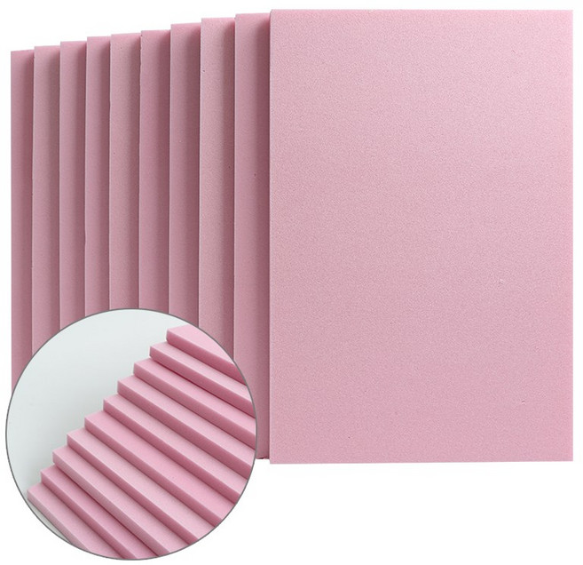 뮤즈 A4 재단 우드락 아이소핑크 10T 사용과 보관이 간편한 A4 재단 사이즈, 10개, 10mm