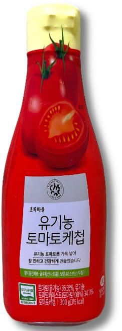 유기농 토마토를 가득 넣은 유기농 토마토케첩 초록마을, 1개, 300g