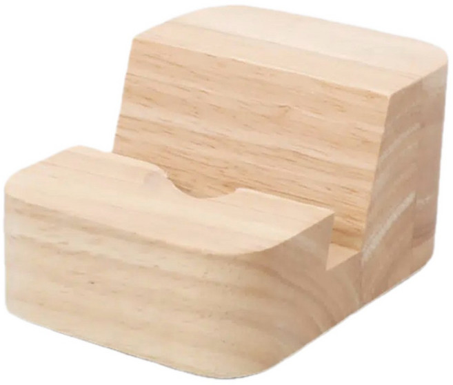 고무나무 스마트폰 거치대 & 명함 꽂이, 1개, 단일