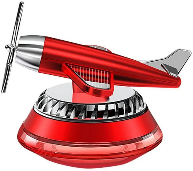 프로펠러 비행기 태양열 바람개비 자동차 방향제, 레드, 오스만투스, 1개