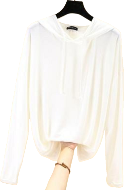 봄 가을 여성 후드 긴팔티 루즈핏 이너 티셔츠 뉴타임즈 0321YD04M