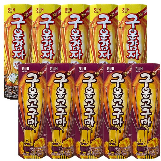 해태 구운감자 27g + 구운고구마 27g, 5세트, 54g