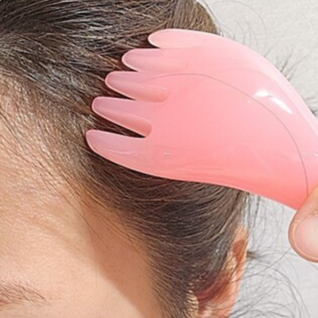 슬로우케어 두피 괄사 힘이잘들어가는괄사 핑크괄사, 1개