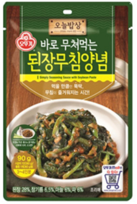 오뚜기 오늘밥상 된장무침양념, 90g, 1개