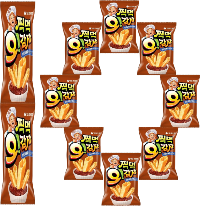 오리온 오감자 찍먹 양념바베큐 136g, 10개