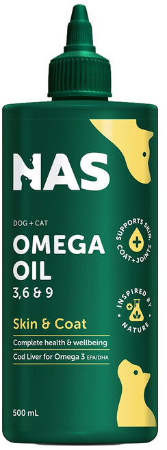 NAS Omega 3 6&9 鱈魚肝油 犬貓適用 強化皮膚毛髮健康, 1個, 500ml, 綜合營養補充品