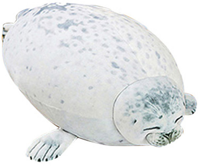 軟綿綿海豹玩偶抱枕 海洋動物 禮物, 白色