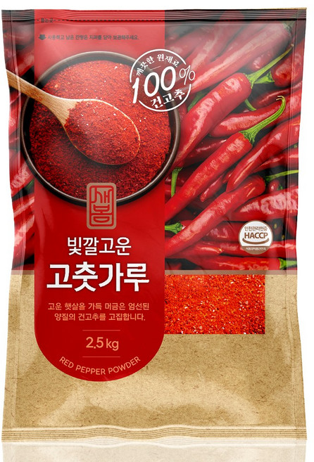 새봄 고춧가루 (매운맛/한식용), 2.5kg, 1개