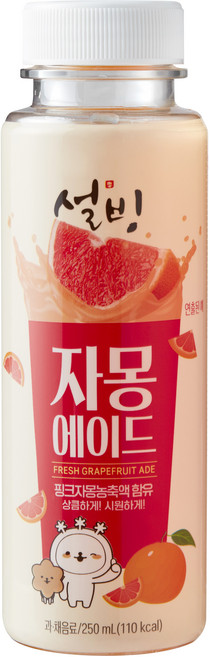 [서울에프엔비] 설빙 자몽에이드 250ml X 12개입, 12개