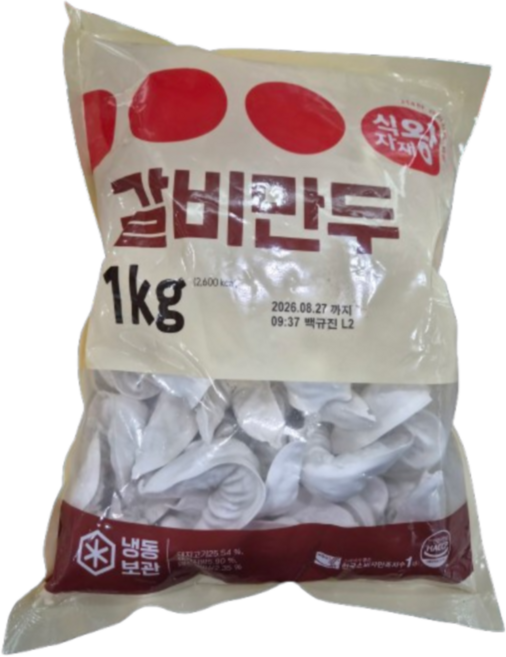 식자재왕 갈비만두, 1개, 1kg