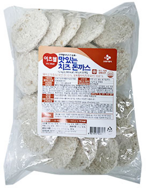 이츠웰 치즈돈까스, 1.2kg, 2개