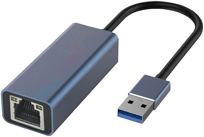 鋁合金外接千兆網卡 USB 3.0 / Type-C / RJ45 / 1000M 轉接網卡 網路卡 乙太網路埠, 1個, USB-A 接頭 / 1000M 午灰