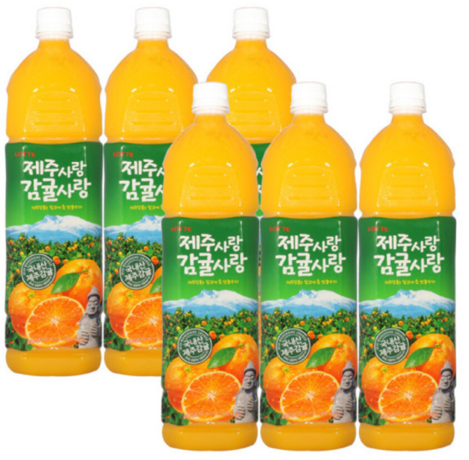 롯데칠성 제주사랑 감귤사랑 주스 1.5L, 10개