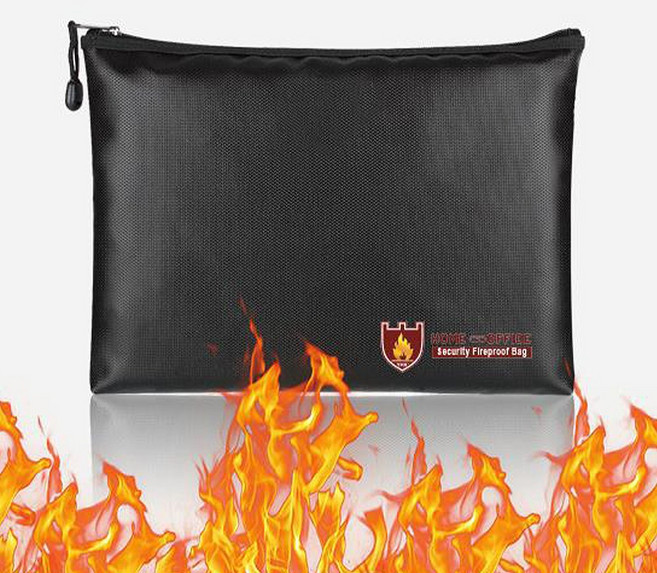 방수 내화 안전 가방 배터리 문서 돈 화재보호 파우치, 블랙 sc743, 1개