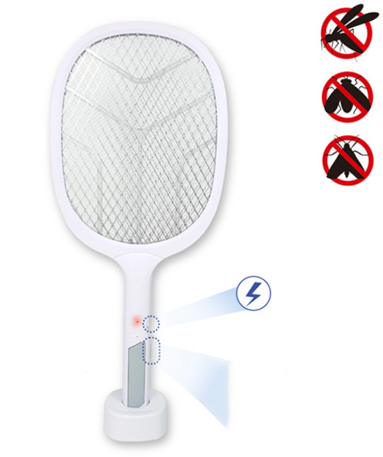 LED조명 고용량 배터리 바른생활 USB C타입 충전식 스탠드 전기모기채, 화이트, 1세트