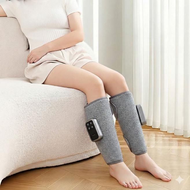 한일의료기 종아리 공기압온열 마사지기, 그레이, 종아리마사지기 한쪽