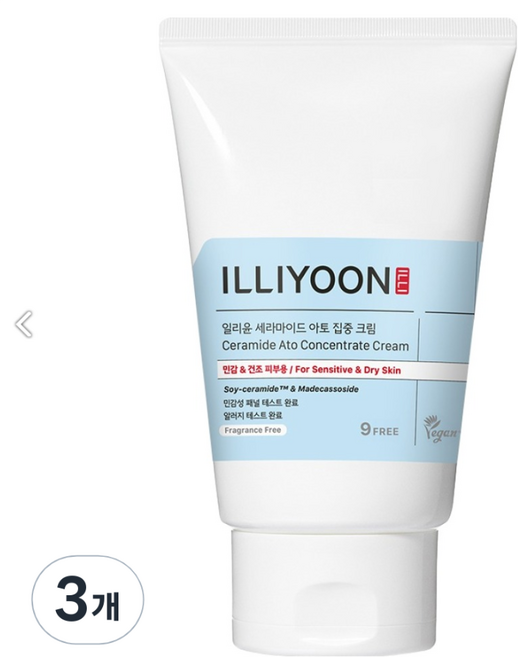 일리윤 세라마이드 아토 집중 크림 무향, 200ml, 3개