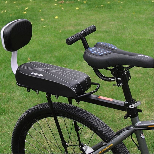 어린이 성인 자전거 뒷좌석 보조의자 짐받이 안장 등받이 쿠션 시트, 자전거보조의자, 1개