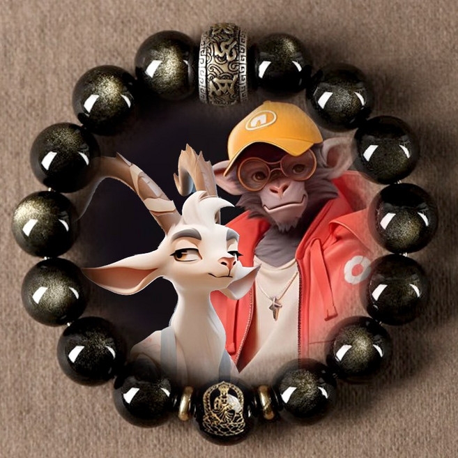 김요석 12지신 타이거 토끼 행운의 팔찌 소원성취 남자 12mm