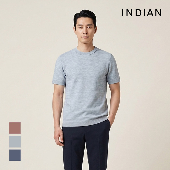 [INDIAN] 솔리드 라운드니트_MIVBR3M2371